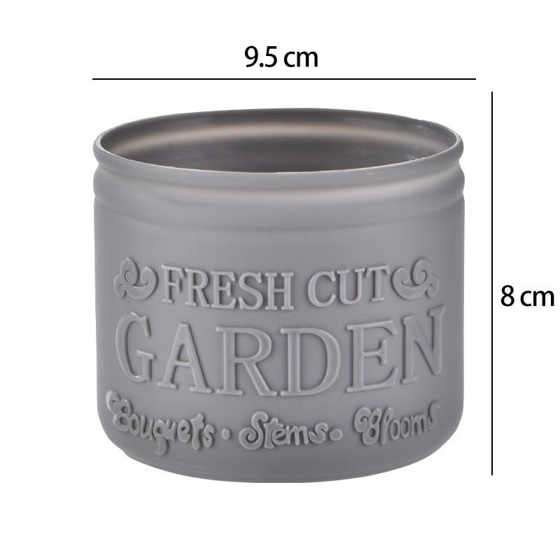 

Цветочный горшок Круглые кашпо Суккуленты Горшок для растений Офисный стол Балкон Домашний Садовый Декор Уличные Горшечные серый