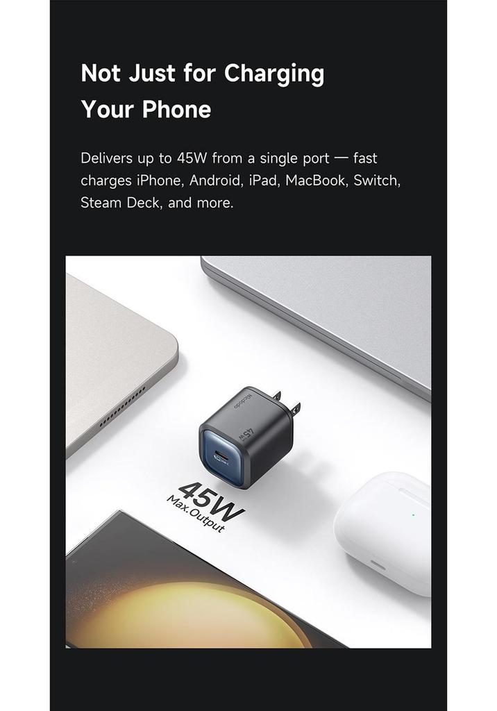 Mai Duo Duo 45W GaN Fast Charger for Huawei, Samsung, and Apple Devices