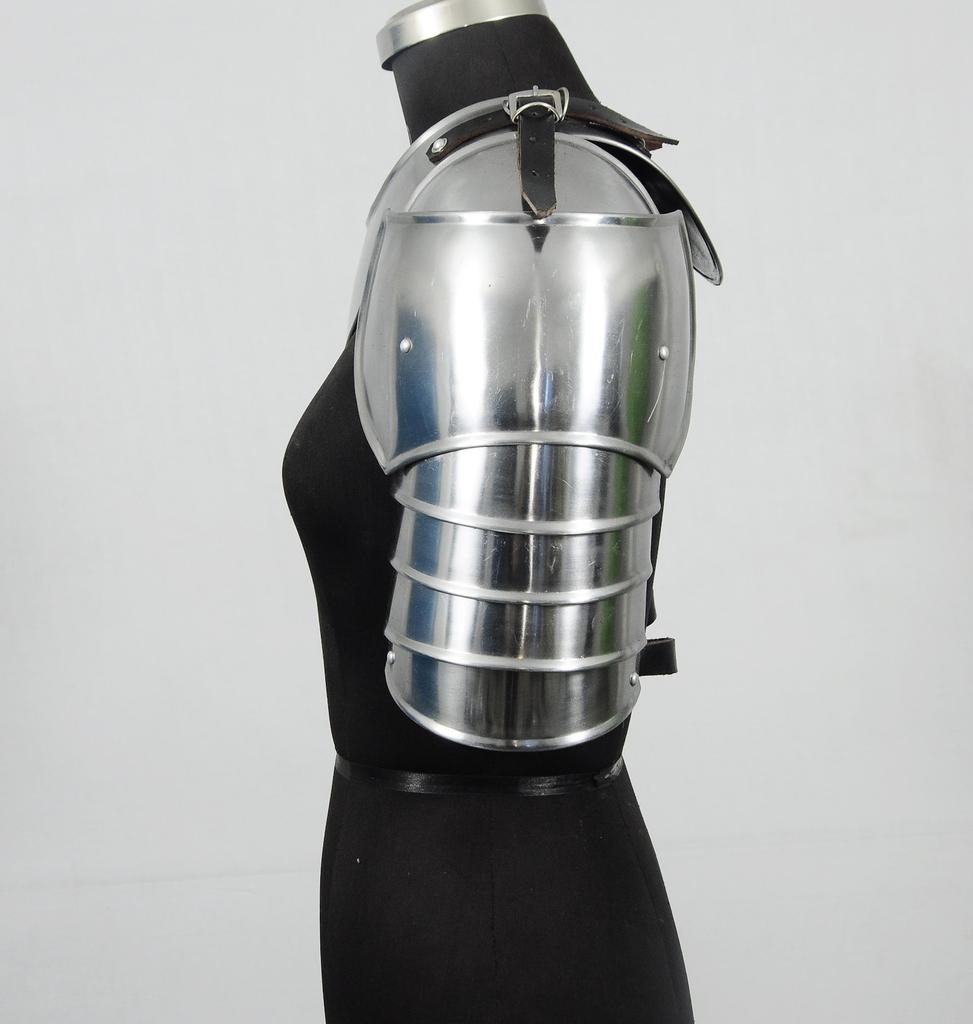 Lady Knight Steel Gorget & Pauldrons Armor Set Medieval Warrior Cosplay Outfit