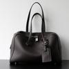 High-end, Light Luxury Top-grain Cowhide Genuine Leather Women's Bag, Simple Bowling Ball Underarm Bag, Hand-held Crossbody Bag