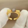 New Sight Accessories Zirconia Metal Beads Open Rings for Women Luxury Crystal Waterdrop Wedding Engagement Rings