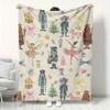 Christmas Nutcracker Ballet Flannel Throw  Soft Allseason Cozy Blanket With Festive Soldiers  Ballerinas Perfect For Sofa Bed Ch