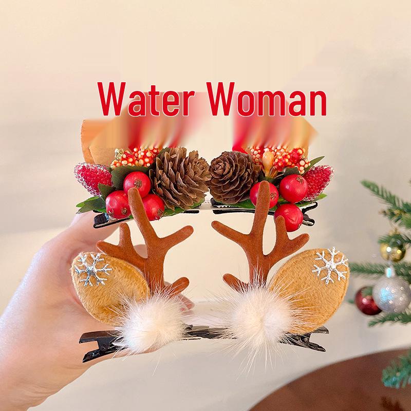 Christmas Antler Hair Clips for Girls - Holiday Party Hair Accessories for Children