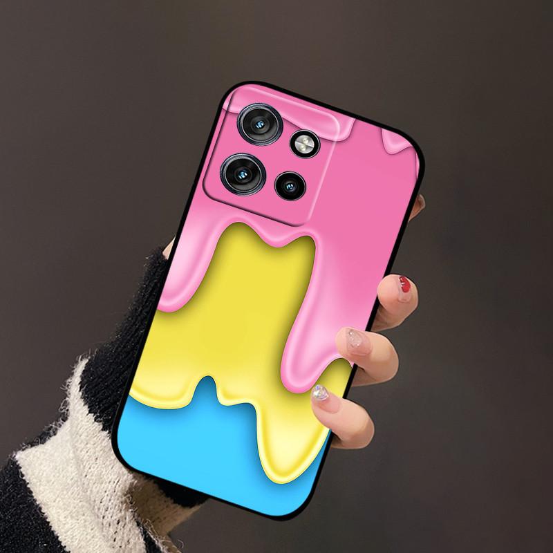 Para Capa Motorola Edge 50 Neo Edge50 Fusion 50S Pro Silicone TPU Macio Capa Traseira de Telefone Para Moto S50 X50 Ultra 5G Fundas de Luxo