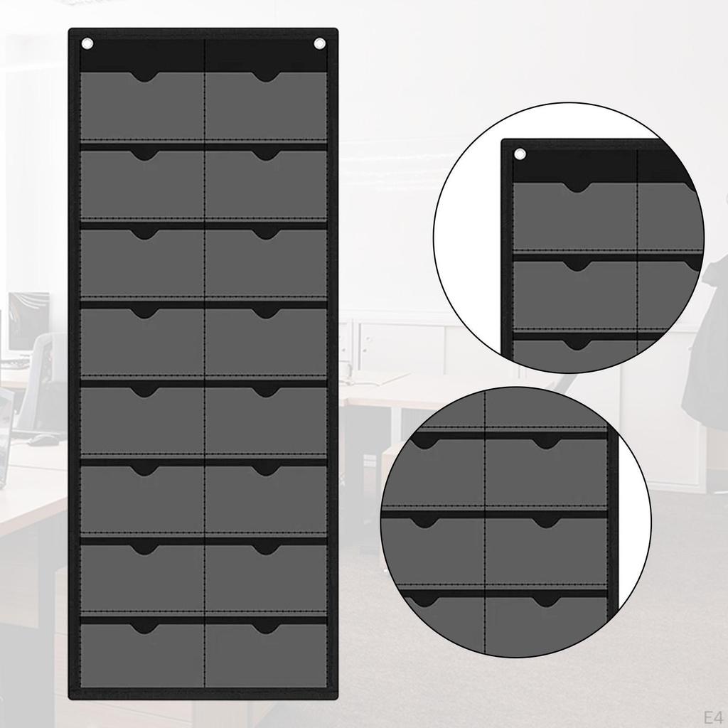 Blank Monthly Calendar Pocket Card, Space-saving, Wall Organizer for Classrooms, Homeschooling,