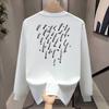 Schweres Trendiges Marken Baumwoll T-Shirt Langarm Herren Unterhemd Trendiger Herbst und Winter Herren und Damen Rundhals Pullover