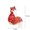 Stylish Foxes Brooch Cartoon Animal Lapel Pins Luxury Corsage For Women Versatile Shiny Corsage Clothing Accessories Gifts