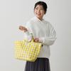ROOTOTE Boat-Shaped Horizontal Tote Bag, Gingham Check, SN Deli Laminate, Q 1030 (01 Check Green)