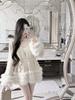 Lazy & Charming Women's V-neck Knitted Cardigan with Fox Fur - 2025 Autumn/Winter Collection