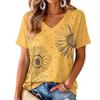 Camicetta da Donna con Scollo a V, Manica Corta, Stampa, Leggera, per Uso Casual Estivo