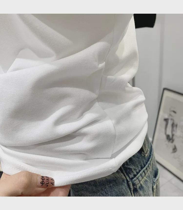 Lato 2024 Damski Krótki T-shirt Plisowany na Jedno Ramię - Stylowy Fason Dopasowany do Talii