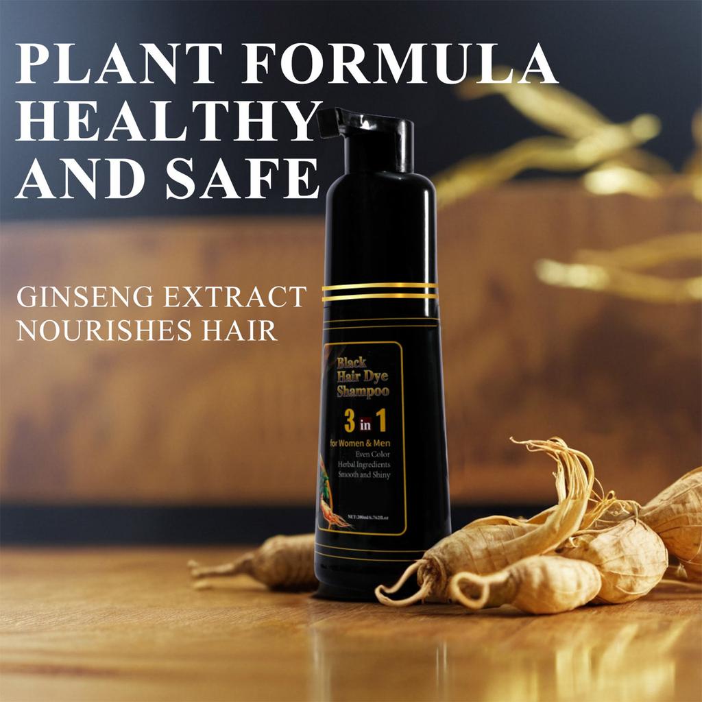 Black Burning Shampoo White To Black Plant Hair Burning Shampoo 200ml
