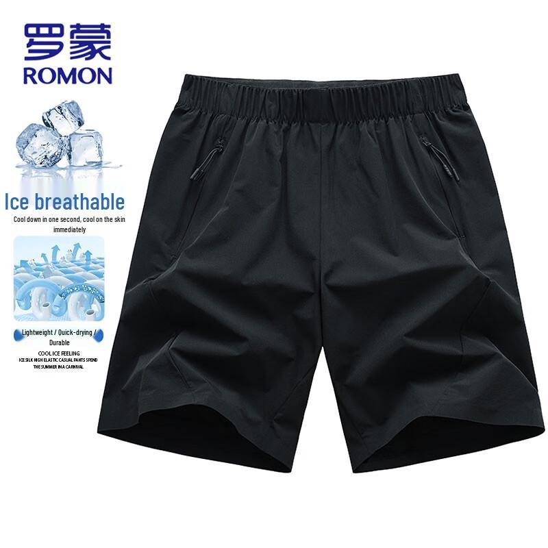Romon Men s Ice Silk Quick-Dry Athletic Shorts 4XL