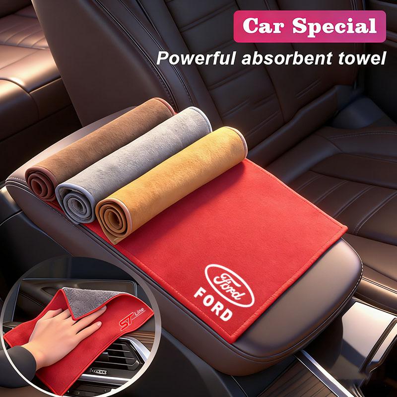 Microfiber Towel Car Cleaning Care Accessories For Ford ST Line Focus Mustang Fiesta Puma Ranger Kuga MK7 MAX F150 Mondeo Escape