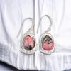 925 Sterling Silver Black Rhodonite Gemstone Ethnic Jewelry Earrings For Women EE-41-27
