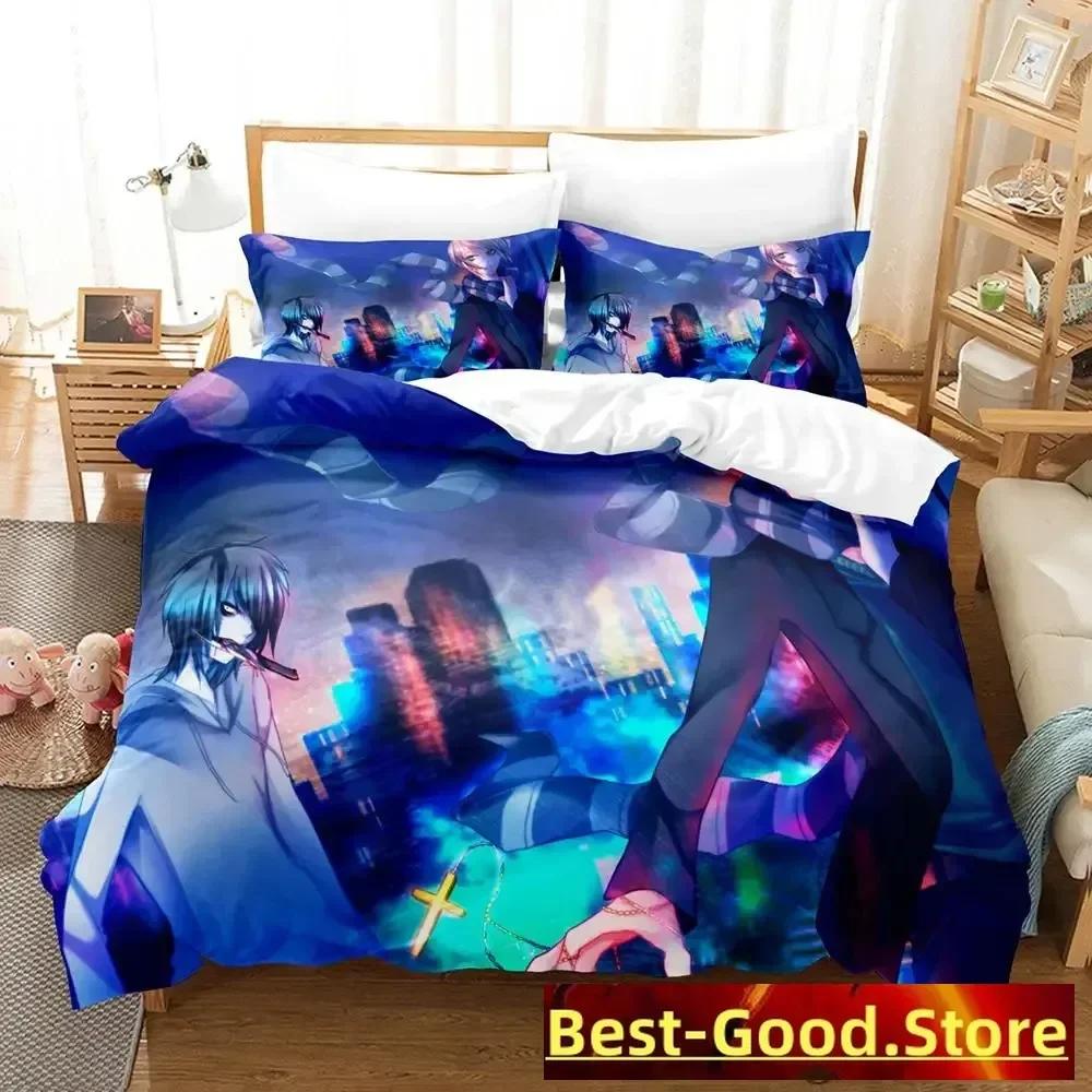 Jeff And Jane Creepypasta Printed Bed Set Duvet Cover Pillowcase Bedding Set Linen Sheet Quilt Cover Queen King Size Anime