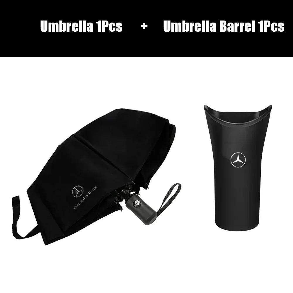 twsqj4 2025 Hot Multi-Functional Portable Car Umbrella Storage Bucket Tools For Mercedes Benz A207 C117 GLK W204 W164 W166 W163 W211 W2