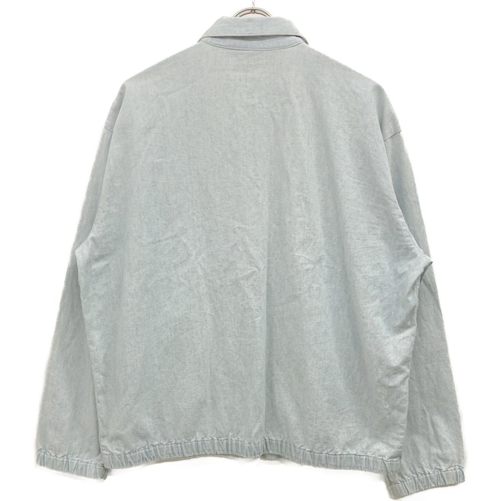 POLO RALPH LAUREN PMES-3402 Collar Stripe Chambray Zip-Up Jacket 90 Light blueUsed