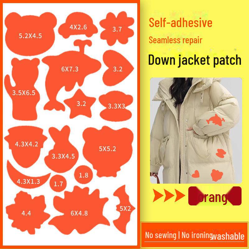 Cartoon Self-Adhesive Down Jacket Repair Patches - Stylish, Durable & Cost-Effective