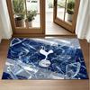 Tottenham Hotspur Design Crystal Velvet Rug Soft Decorative Mat for Bedroom Entrance