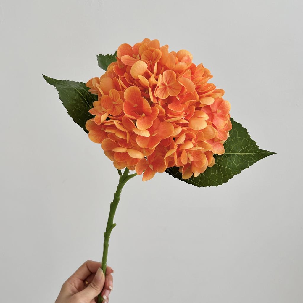 1Pcs Artificial Hydrangea Flowers Real Touch Artificial Hydrangea Branches Decoration Wedding Bouquet Flower Arrangement
