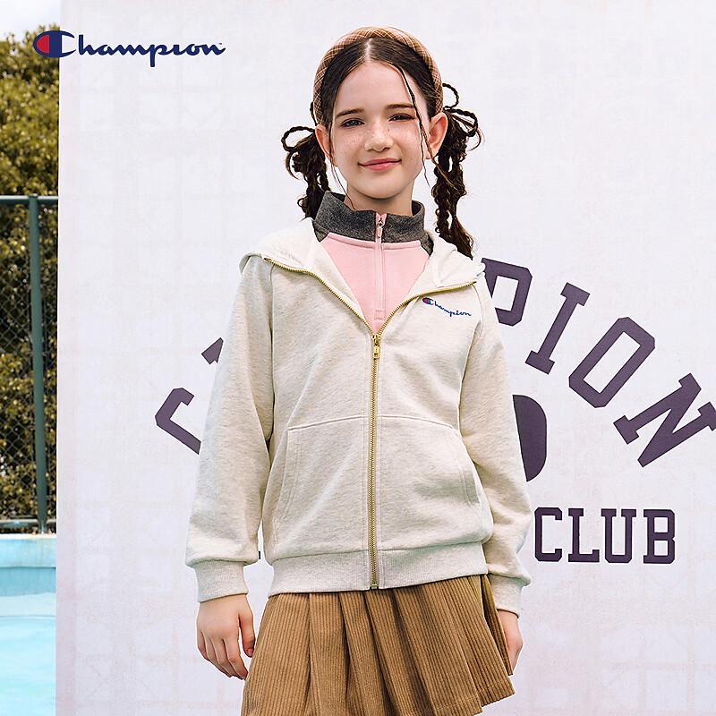 Champion Kids' Cotton Embroidered Hooded Zipper Sweatshirt