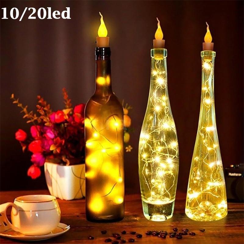Buy NEW Flame Candle Wine Bottle Cork Lights LED for Wedding Festival