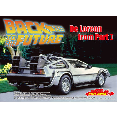 Aoshima Bunka Kyozai (AOSHIMA) Movie Mecha Series No. 11 Back To the Future Pullback Part 1 Time Machine 1/43 Scale Plastic Model