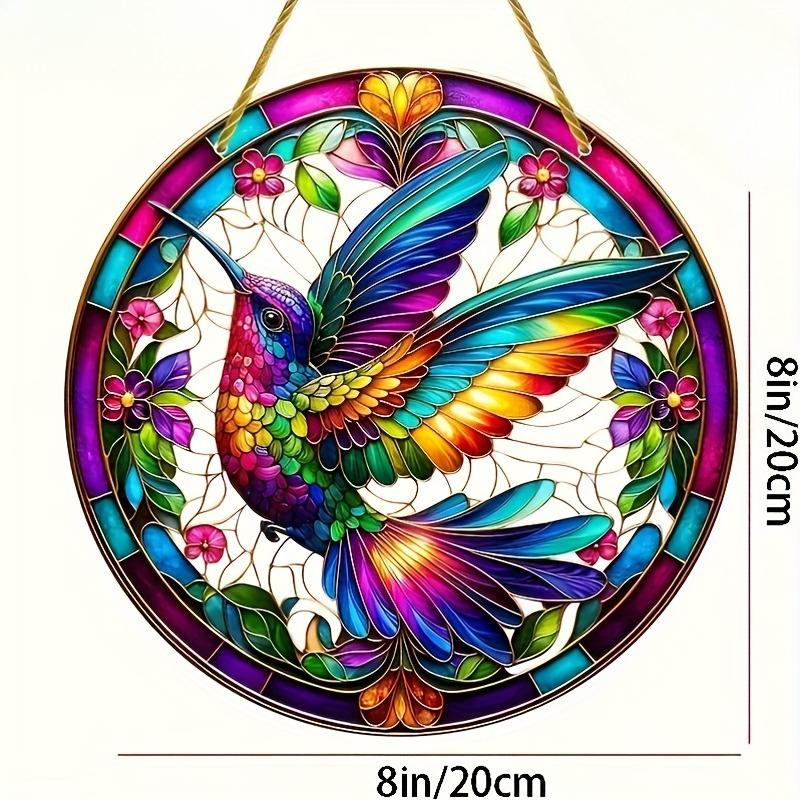 2D Flat Acrylic Hummingbird Decoration , Use No Batteries/Electricity Needed, Unique Indoor/Outdoor Decoration , Multipurpose Traditional