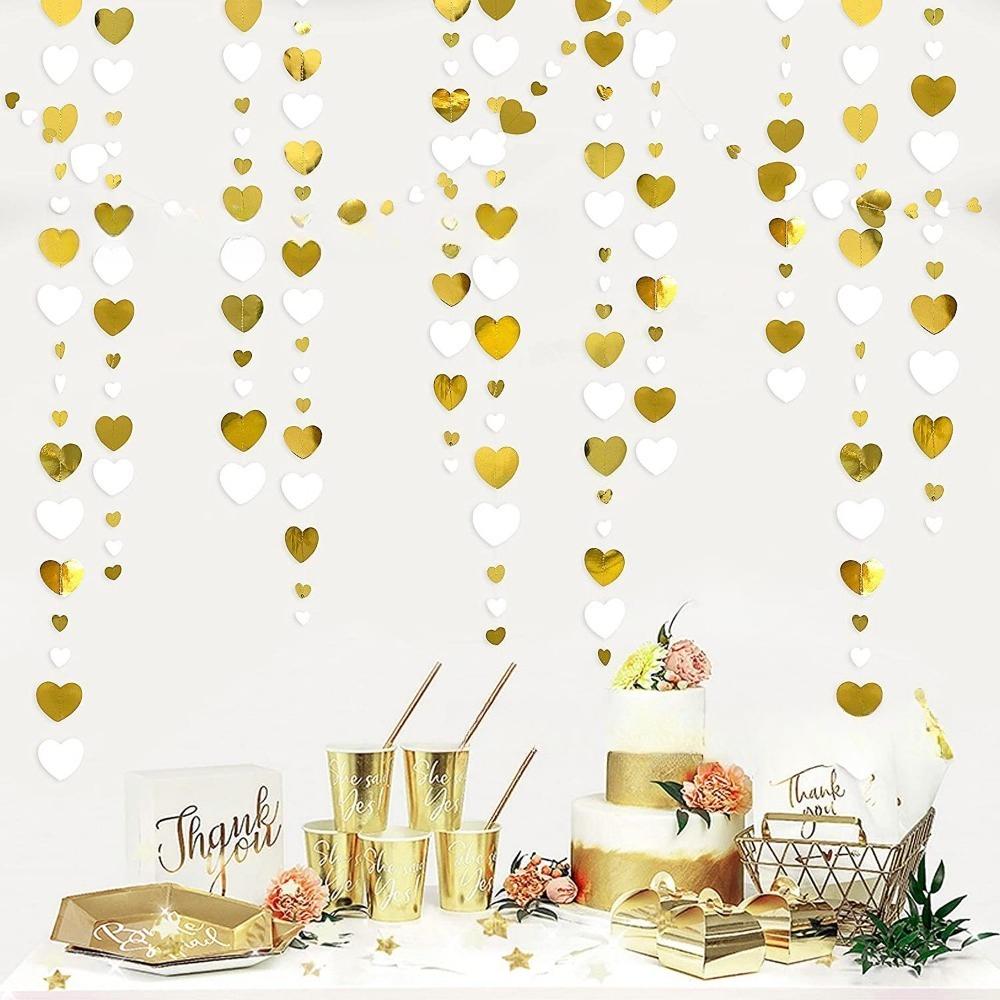 10 Stück genähte Latte 4m Valentinstag Geburtstagsparty Hochzeitsdekoration Arrangement Fahne