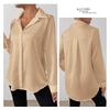 Satin Satin Imitation Silk Long-sleeved Shirt for Women In Spring/Summer 2025