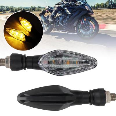 2 Stück Motorrad Blinker Leuchte Gelb Blinker Indicator Lights Beleuchtung Warnung Laufendes Rücklicht Hinten Wasserdicht Sc A4V1
