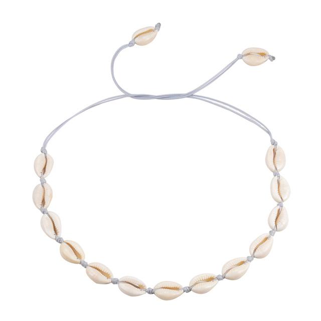 Conch Seashell Necklace Women Jewelry Summer Beach Shell Choker Bohemian Rope Cowrie Beaded Necklaces Handmade Collar Female