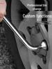 L-Shaped Tire Wrench and Pry Bar Tool Set for Easy Tire Changes (17/19/21/22/24mm).
