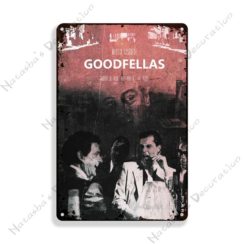 1990 American Movie Goodfellas Metal Tin Sign Vintage Metal Poster Home Bar Metal Signs Garage Metal Plate Retro Wall Decor
