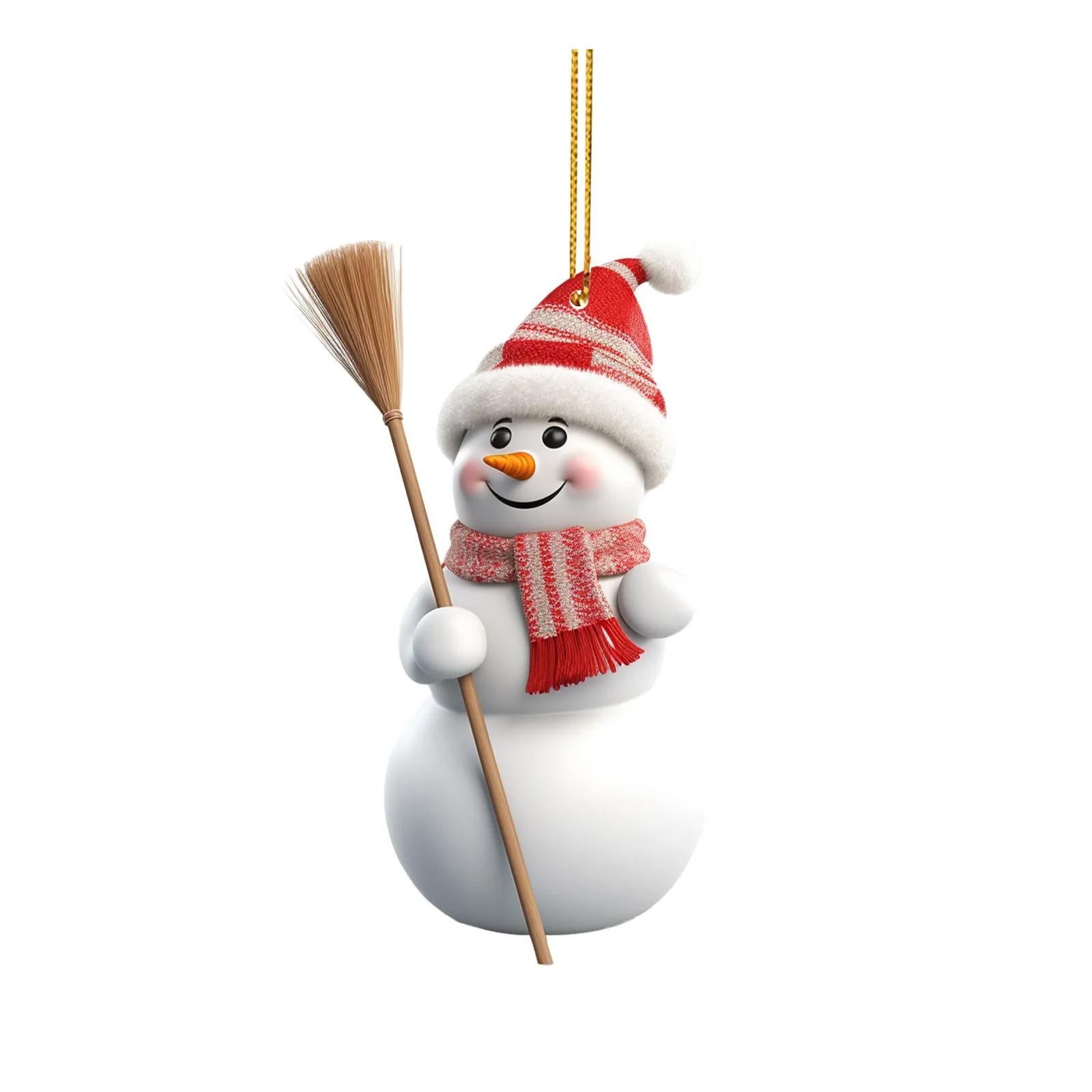 

Christmas Pendant Cartoon Tree Ornament Christmas Decor 2D Design Holiday Ornament For Christmas Party Tree Decoration Home L