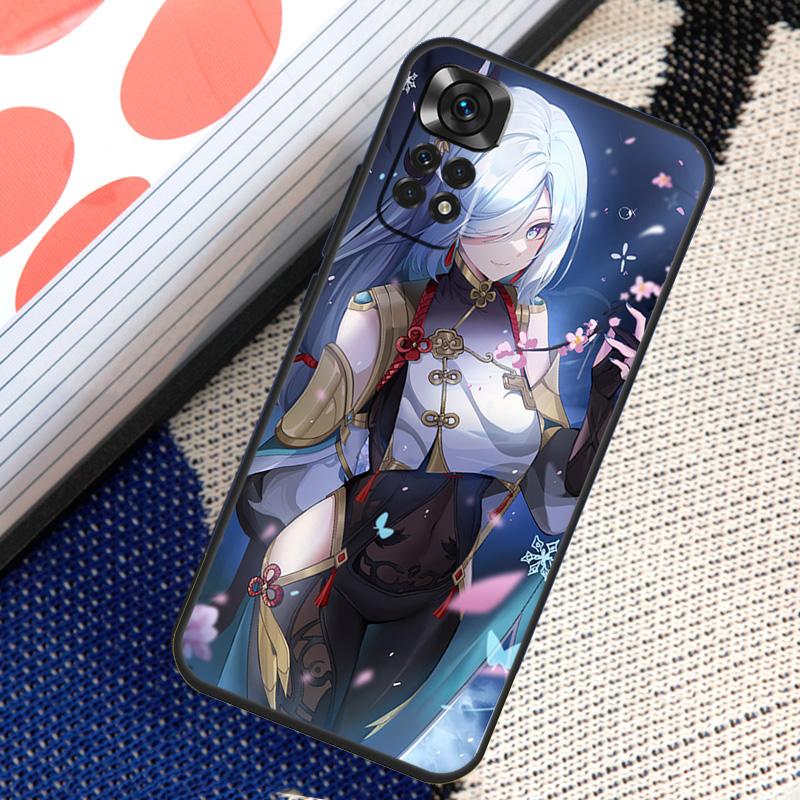 

Чехол Genshin Anime Shenhe для Xiaomi Redmi Note 10 11 Pro 8 9 12 Pro 11S 10S 9S Redmi 9 10 12C 9C 10C задняя крышка Redmi 9T