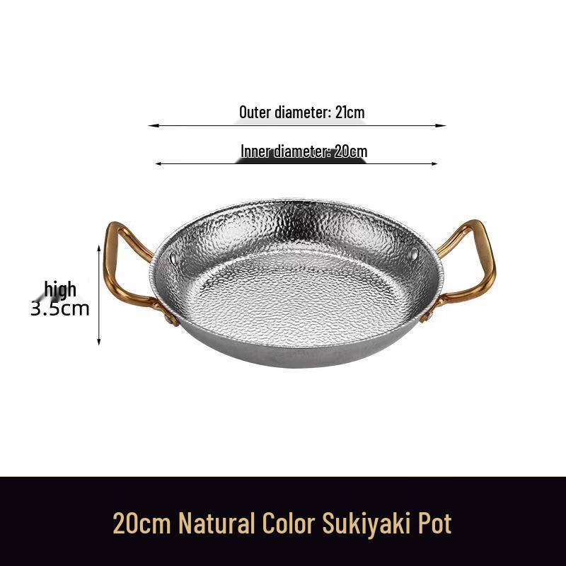 Hammered Snowflake Stainless Steel Sukiyaki Pot