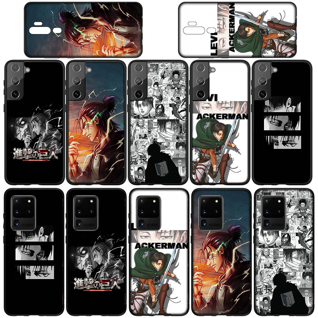Husă Telefon pentru Samsung Galaxy S25 S24 S23 iPhone 16 15 Xiaomi Redmi Note 14 13 12 16E X 11 Pro OPPO Moto Huawei Anime Levi Attack On Titan Eren Husă
