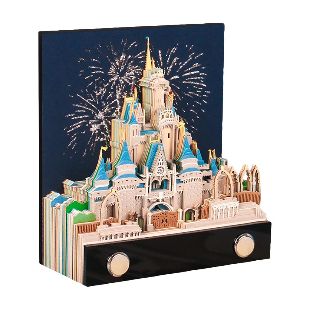 3D Art Calendar Clock Calendar Carousel Notepad Tear Paper Carving Notes