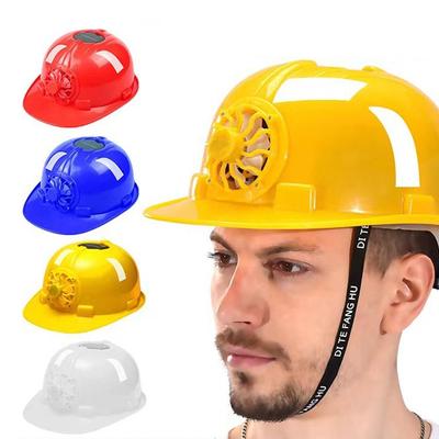 Adjustable Fan Safety Helmet Solar Power Fan Helmet Anti-mite   Protective Cap