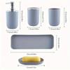 1Set Luxurious Bathroom Accessory Set Complete with Mouthwash Cup Soap Holder Liquid Soap Dispenser Toothbrush Holder