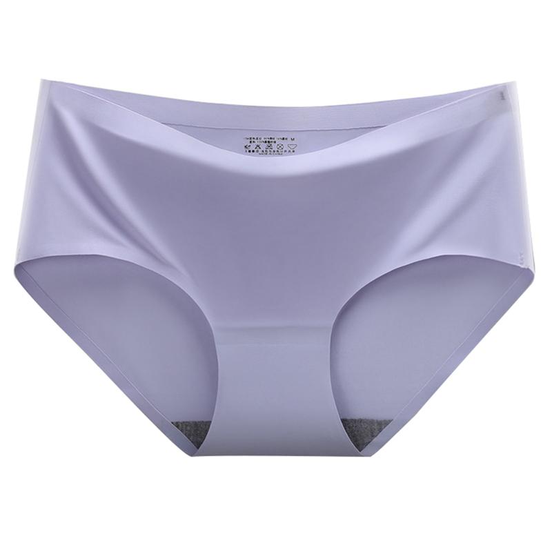 Womens Solid Color Soft Panties Breathable Briefs