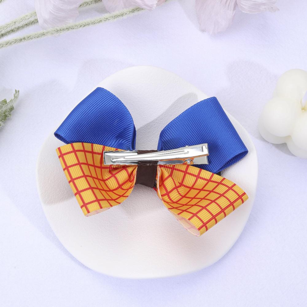 Girly Triple Bow Clip Sweet Pastel Barrette For Girls 3-layer Cute Ice Cream Plaid Cow Print Hairpin Kids Headdress Accessories