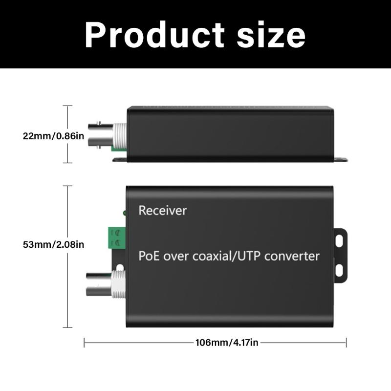 Metal POE Networking Extender Over Coaxial Cable 500M Data Transmission Converter For Security Camera Wireless Device