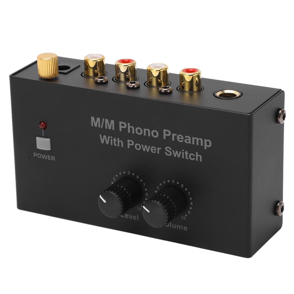 Phono Preamp RCA L R Input Output Level Turntable Volume Control   PP500