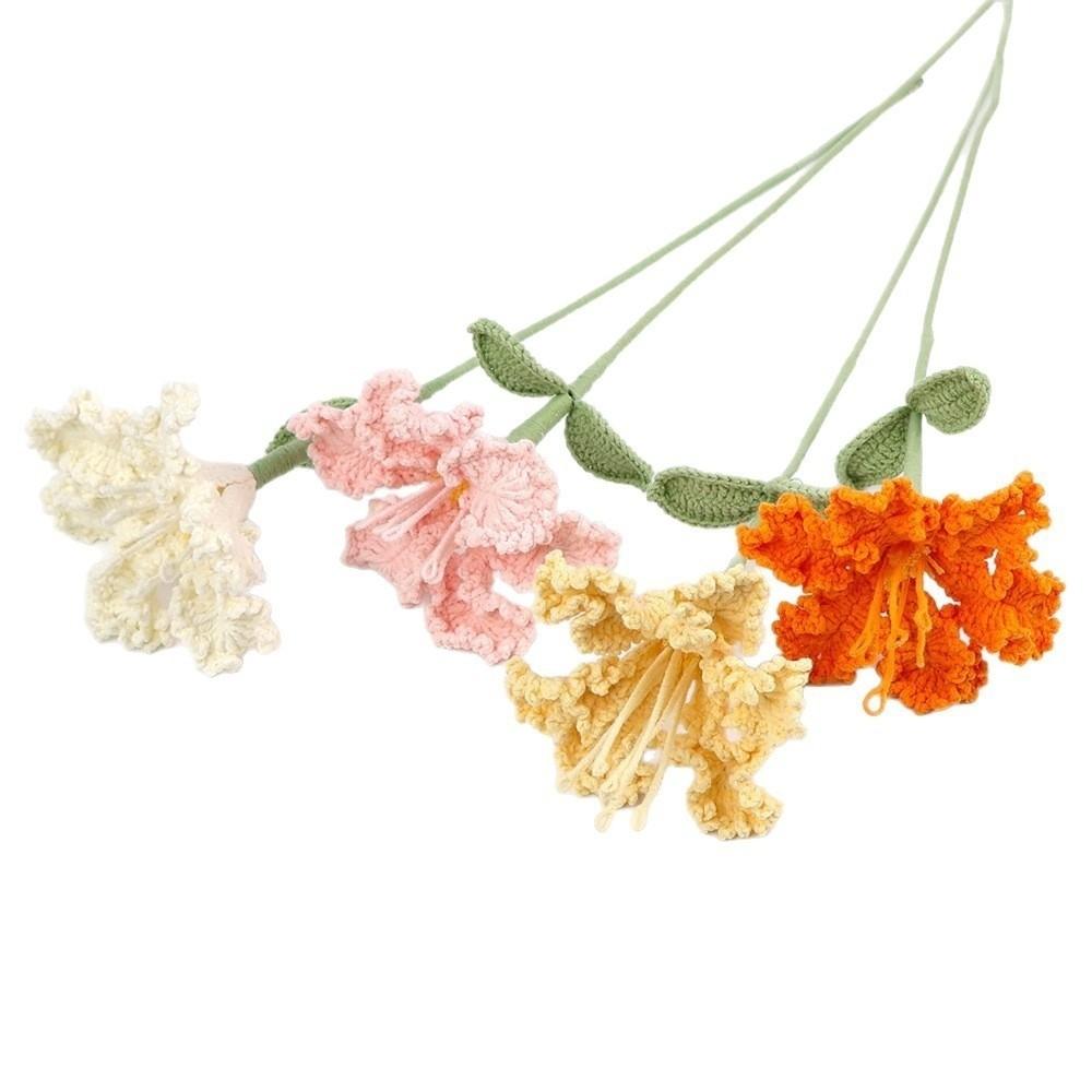 Creative Handmade Crochet Flowers Eternal Flower Anniversary Knitted Flowers Artificial Flowers Mothers Day Gift