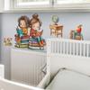 Cartoon Reading Girl Bedroom Living Room Study Home Beautification and Decoration Wall Stickers