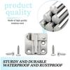 2 Pairs Slide Bolt Gate Latch Stainless Steel Brushed Finish Padlock Anti-theft Hasp With Screws - DD