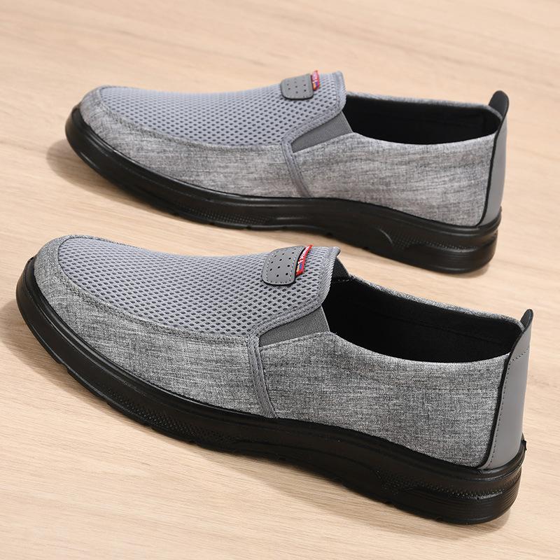 

[] Полиуретановые новые однопедальные ленивые дышащие нескользящие повседневные туфли летающие тканые дышащие мужские туфли 39